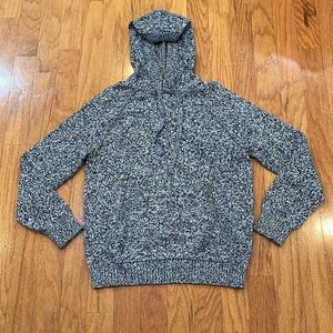 Men’s Hoodie Sweater Size Medium Kangaroo Pocket Hood Black White Grey